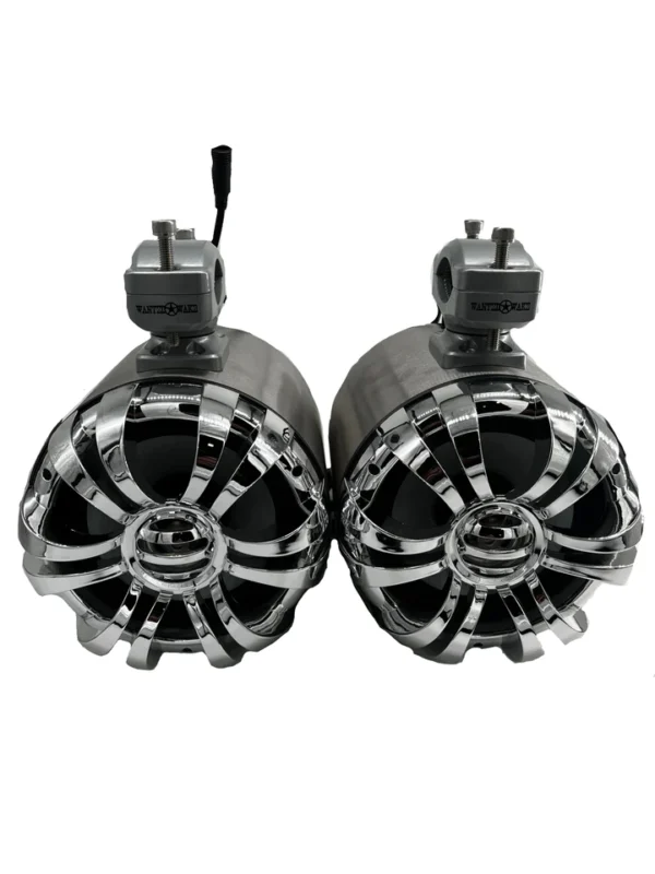 THE FMJ 6.5 STAINLESS STEEL BULLET SHAPE 250W MARINE GRADE TOWER SPEAKERS